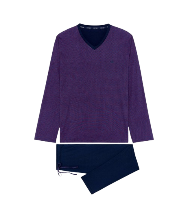 HOM Fats Long Sleepwear Navy Print