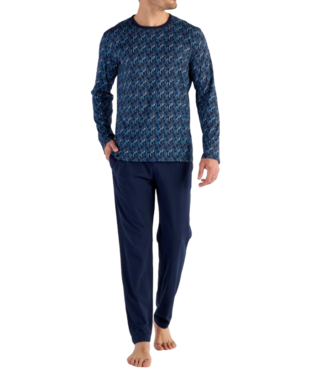 HOM Elvis Long Sleepwear Blue Print (Vorbestellung August 2026)