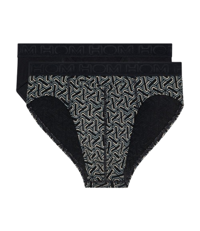HOM Tom #2 HO1 Mini Briefs 2P Black Black Print