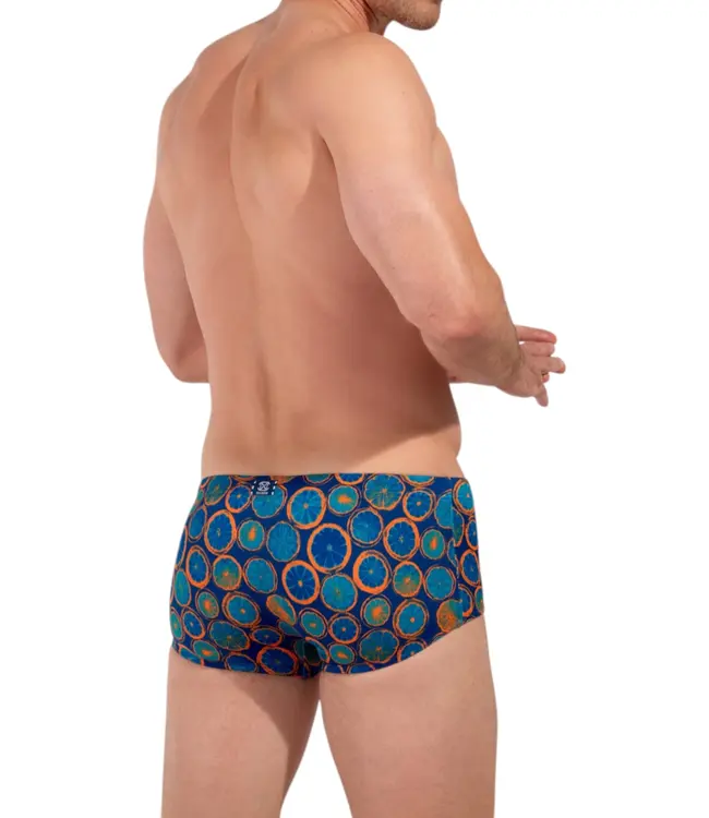 HOM Trapani Swim Trunk Navy Print