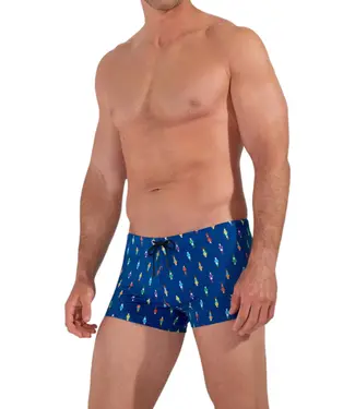 HOM Calcio Swim Shorts Navy Print