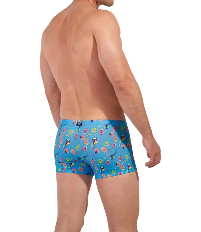 HOM Lido Swim Shorts Blue Print