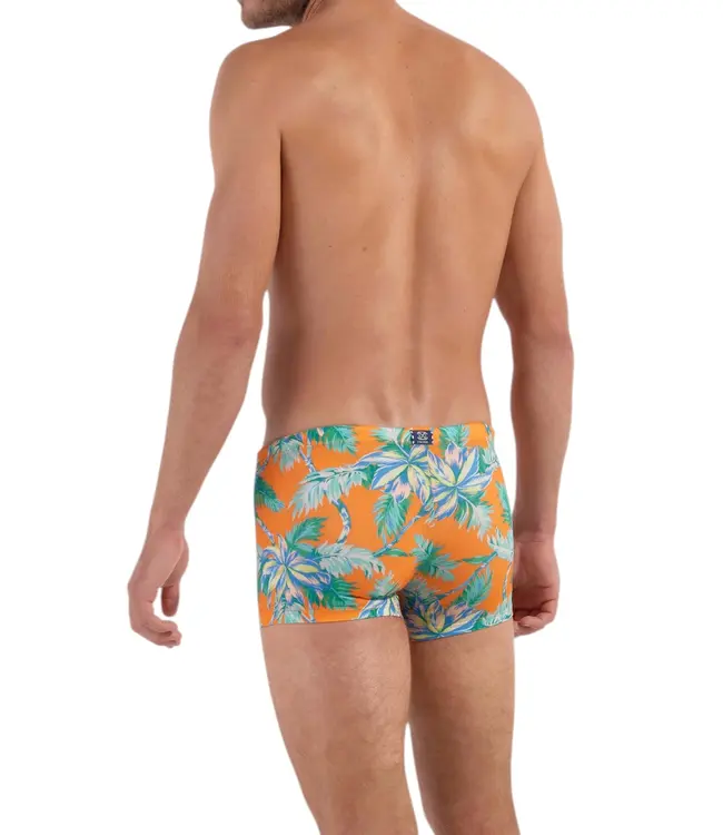 HOM Gigaro Swim Shorts Orange Print