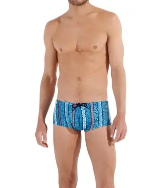 HOM Harrisson Swim Trunk Turquoise-Print