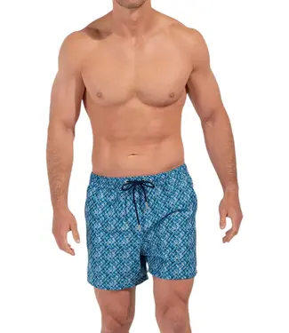 HOM Camaiore Beach Boxer Blue Print