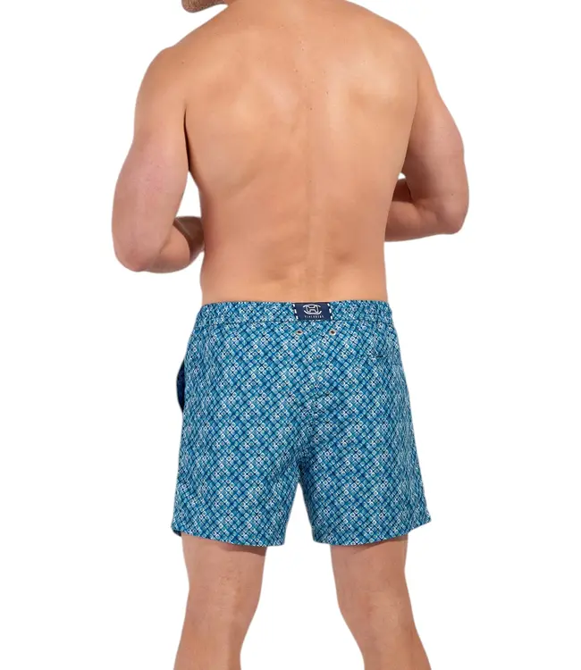 HOM Camaiore Beach Boxer Blue Print