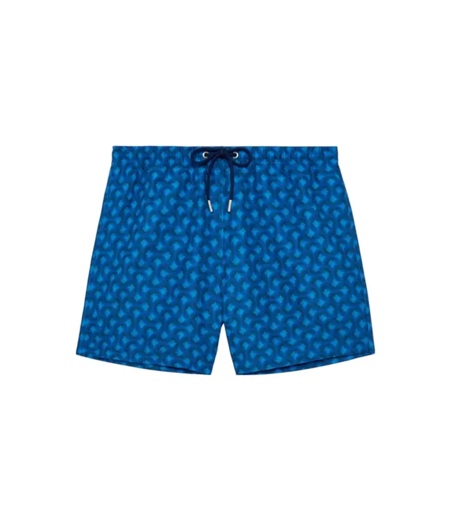 HOM Trinacria Beach Boxer Navy Print
