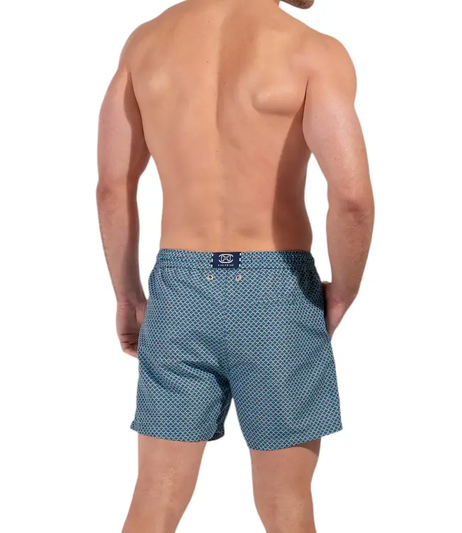 HOM Cappuccino Beach Boxer Blue Print