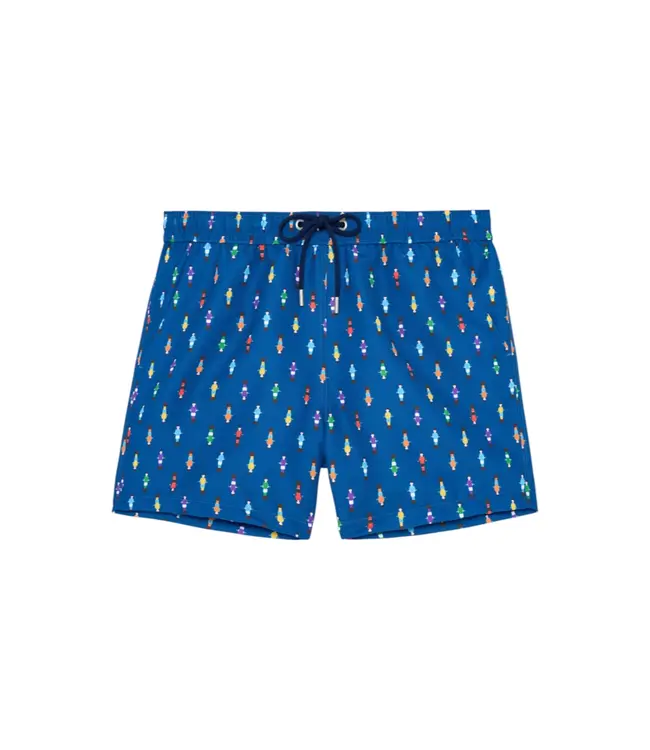 HOM Calcio Beach Boxer Navy Print
