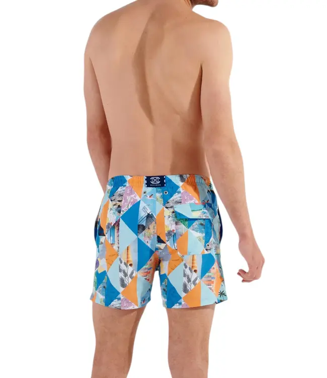 HOM Port Cros Beach Boxer Blue-Print