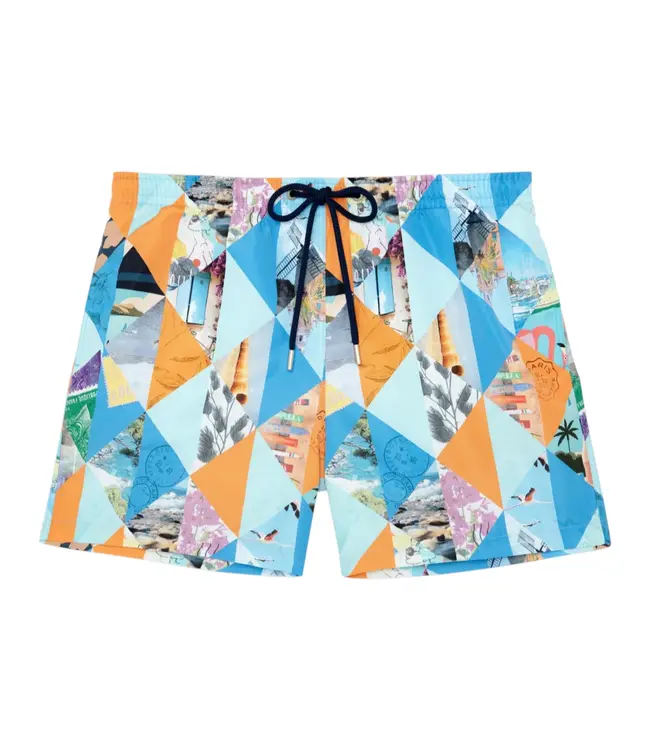 HOM Port Cros Beach Boxer Blue-Print