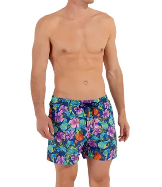 HOM Balata Beach Boxer Navy Print