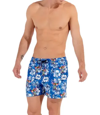 HOM Colibris Beach Boxer Blue Print