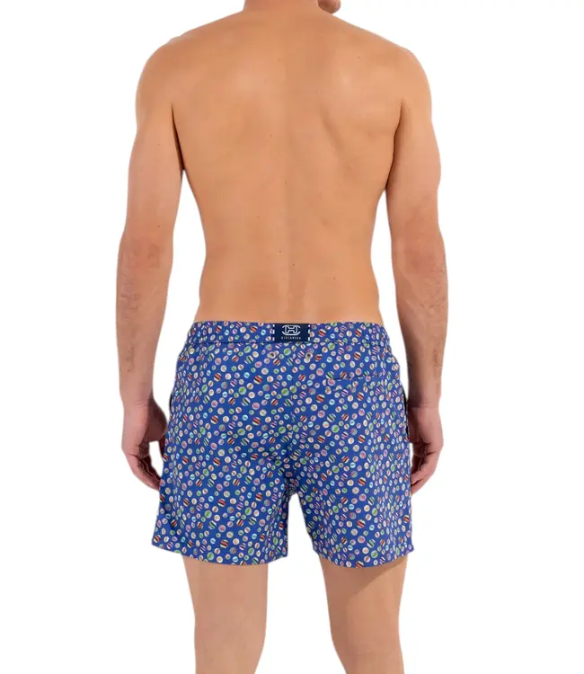 HOM Socoa Beach Boxer Navy Print