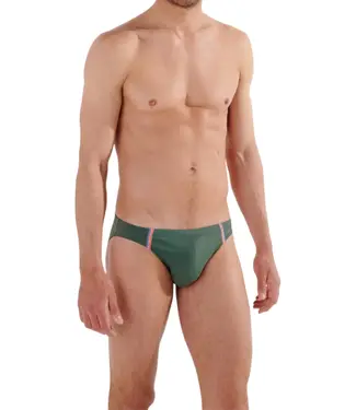 HOM Nautical Cup Swim Micro Briefs Khaki