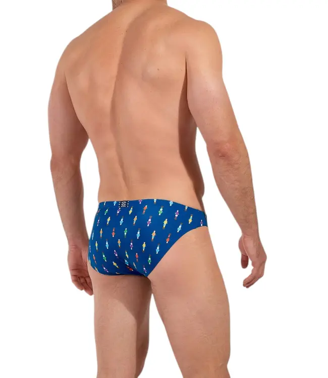 HOM Calcio Swim Micro Briefs Navy Print