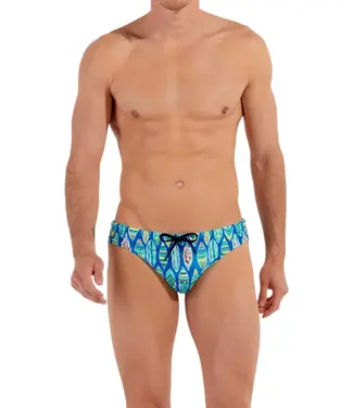 HOM Marbella Swim Mini Briefs Blue Print