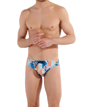 HOM Port Cros Swim Mini Briefs Blue-Print