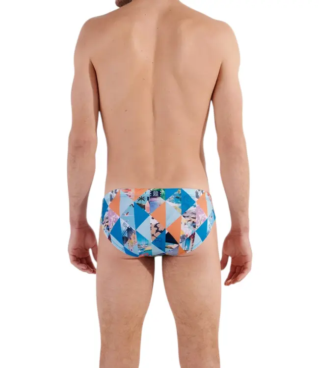 HOM Port Cros Swim Mini Briefs Blue-Print