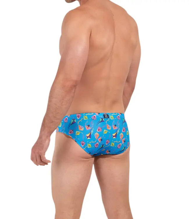HOM Lido Swim Mini Briefs Blue Print
