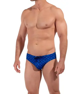 HOM Trinacria Swim Mini Briefs Navy Print