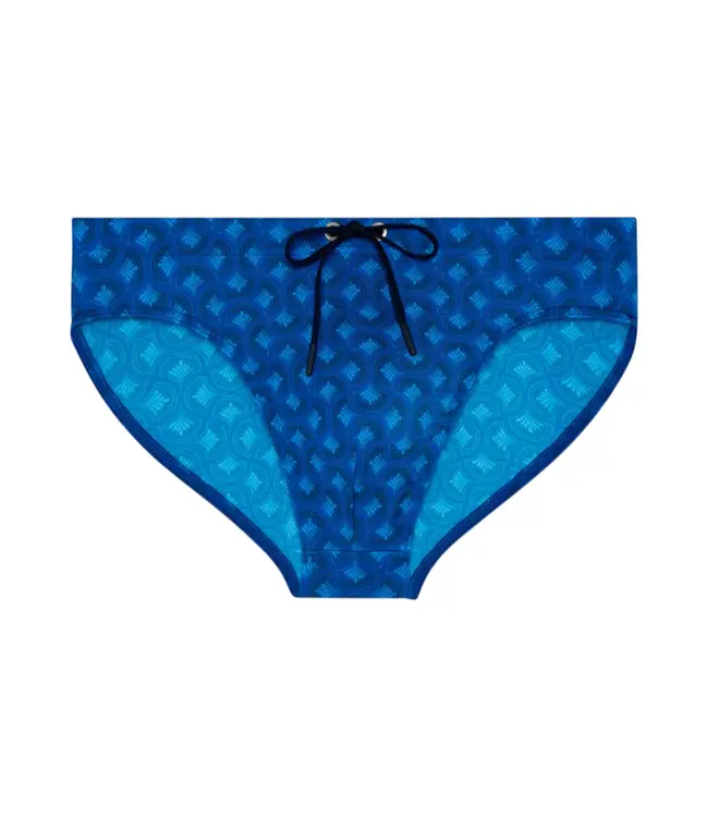 HOM Trinacria Swim Mini Briefs Navy Print