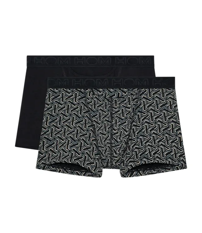 HOM Tom #2 HO1 Boxer Briefs 2P Black Black Print