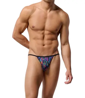 HOM Funky Styles Tanga Briefs Black Print (Vorbestellung Oktober 2026)
