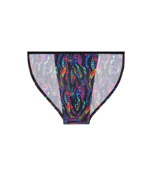 HOM Funky Styles Tanga Briefs Black Print