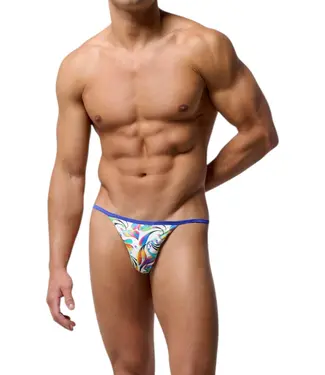 HOM Funky Styles Tanga Briefs White Print (Vorbestellung Oktober 2026)