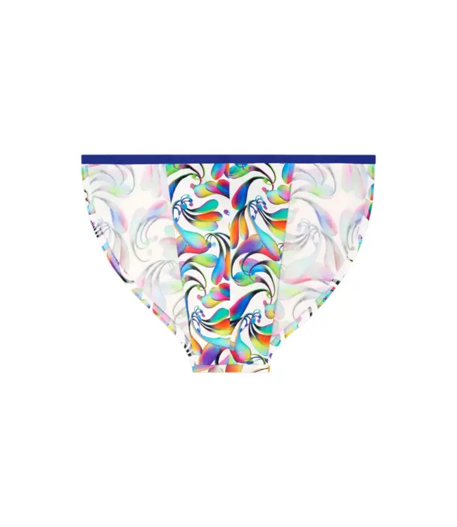 HOM Funky Styles Tanga Briefs White Print