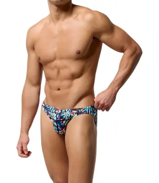 HOM Funky Styles Comfort Micro Briefs Blue Print (Pre-order October 2026)