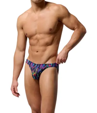 HOM Funky Styles Comfort Micro Briefs Black Print (Pre-order October 2026)