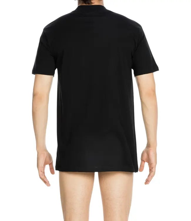 HOM Harro New Tee-Shirt Crew-Neck Black Combination