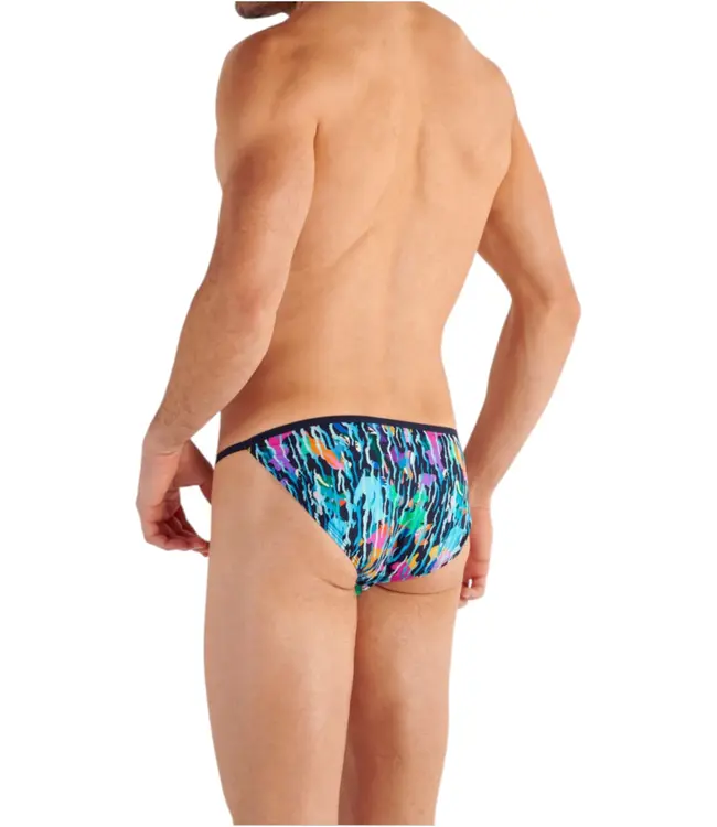 HOM Funky Styles Tanga Briefs Navy Blue Print