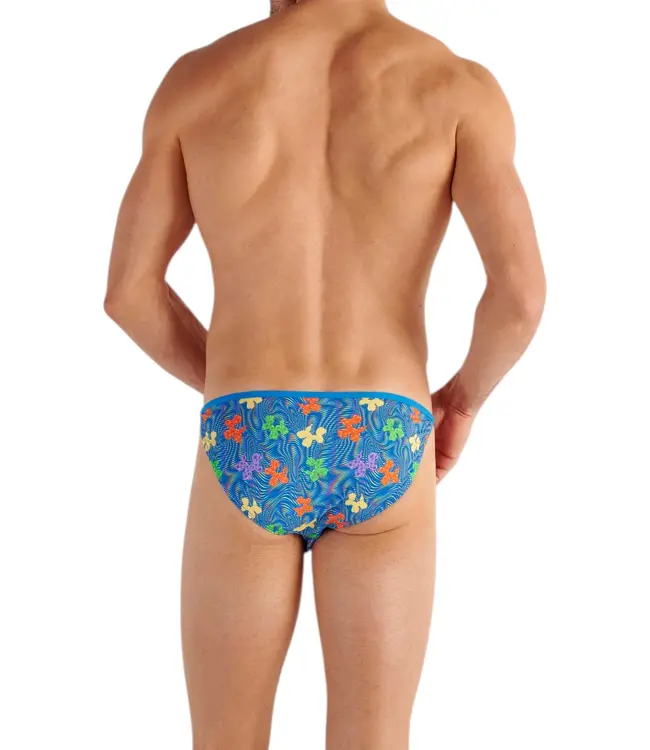HOM Funky Styles Tanga Briefs Blue Print