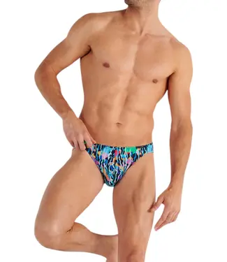 HOM Funky Styles Comfort Micro Briefs Navy Blue Print