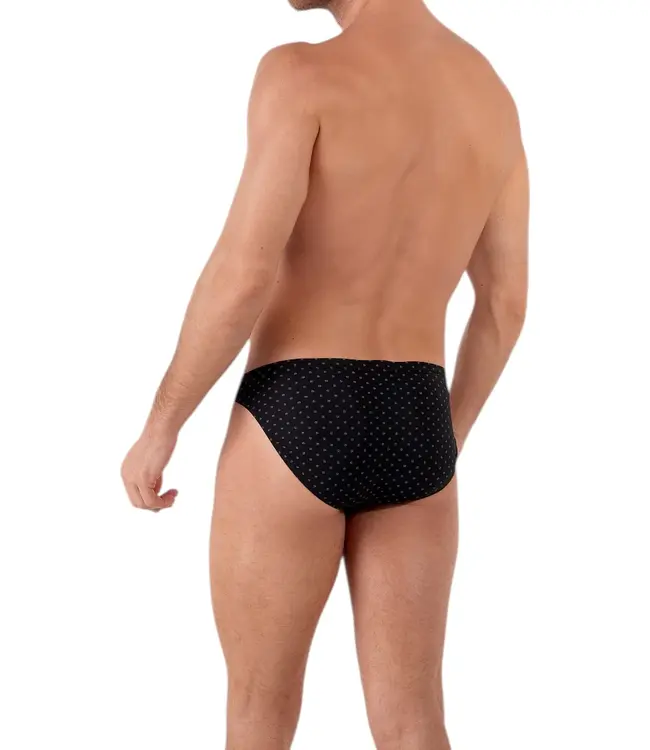 HOM Max Comfort Micro Briefs Black Print