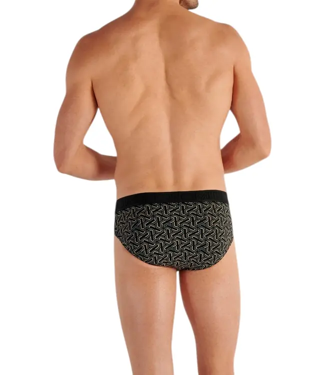 HOM Tom #2 HO1 Mini Briefs 2P Black Black Print
