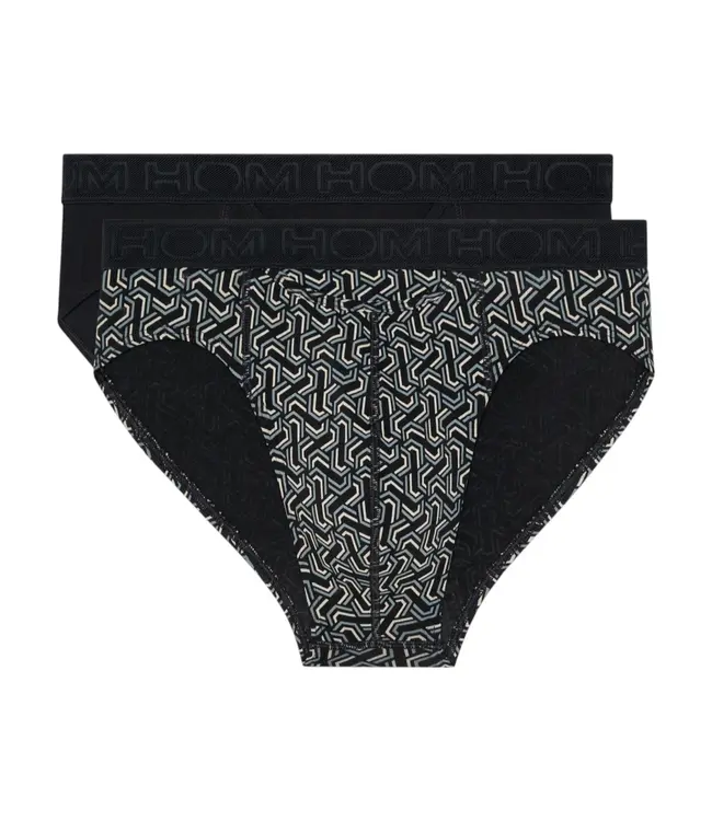 HOM Tom #2 HO1 Mini Briefs 2P Black Black Print