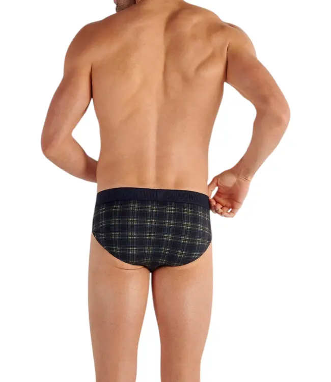HOM Sid Mini Briefs Navy Check