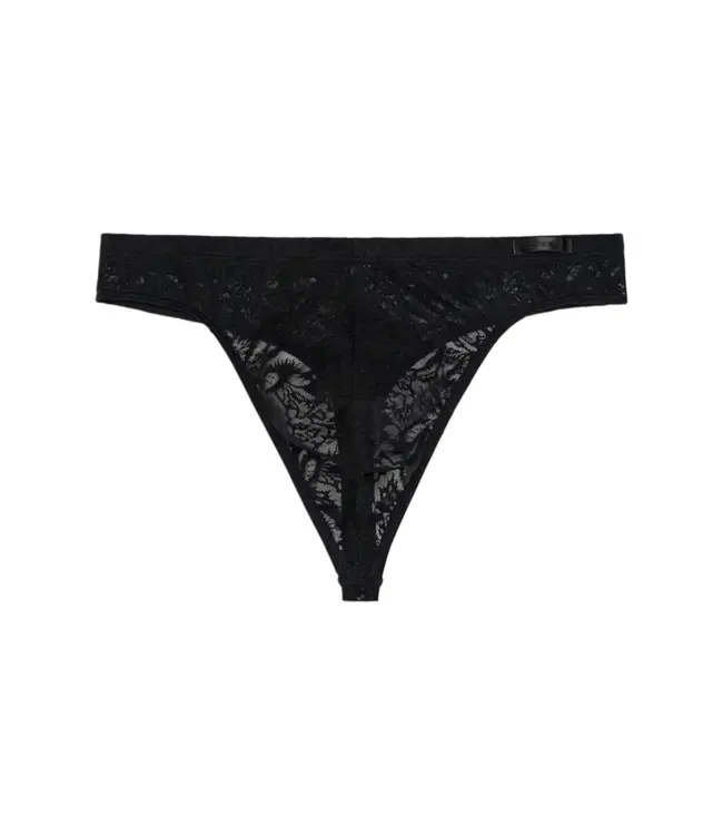 HOM Free Cut Lace G-String Black
