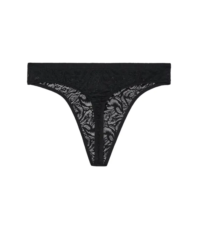 HOM Free Cut Lace G-String Black