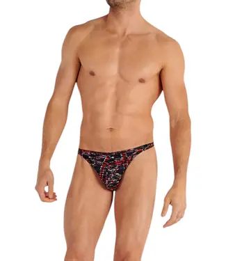 HOM Malcom G-String Black Red