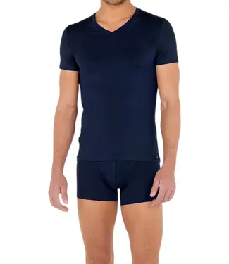 HOM Tencel Soft T-Shirt V-Neck Navy