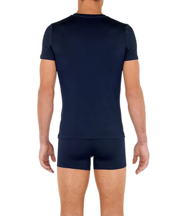 HOM Tencel Soft T-Shirt V-Neck Navy