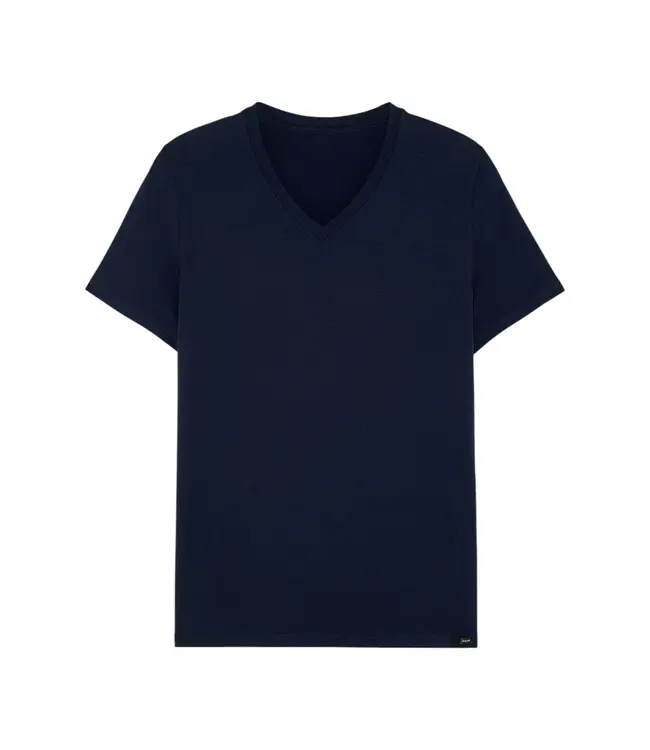 HOM Tencel Soft T-Shirt V-Neck Navy