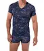 HOM Star Island T-Shirt V-Neck Blue Print