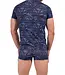 HOM Star Island T-Shirt V-Neck Blue Print