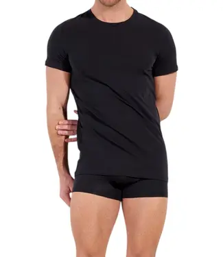 HOM Supreme Cotton Tee-Shirt Crew-Neck Black